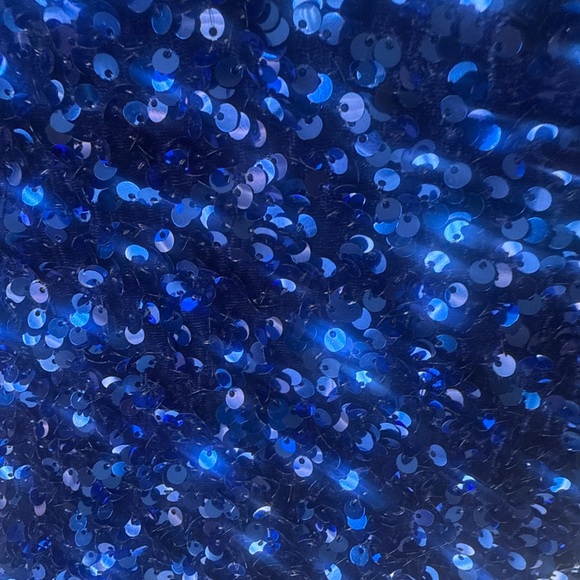 Lucy in the Sky Cobalt Blue Sequin Juliette Mini Dress Size Large - Picture 5 of 12